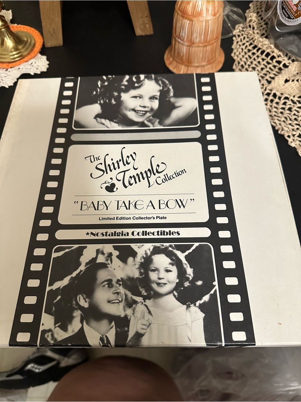 "Baby Take a Bow" Decorative Collectible Plate - Black & White